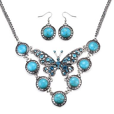 Conjunto Borboleta Turquesa.