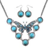 Conjunto Borboleta Turquesa.